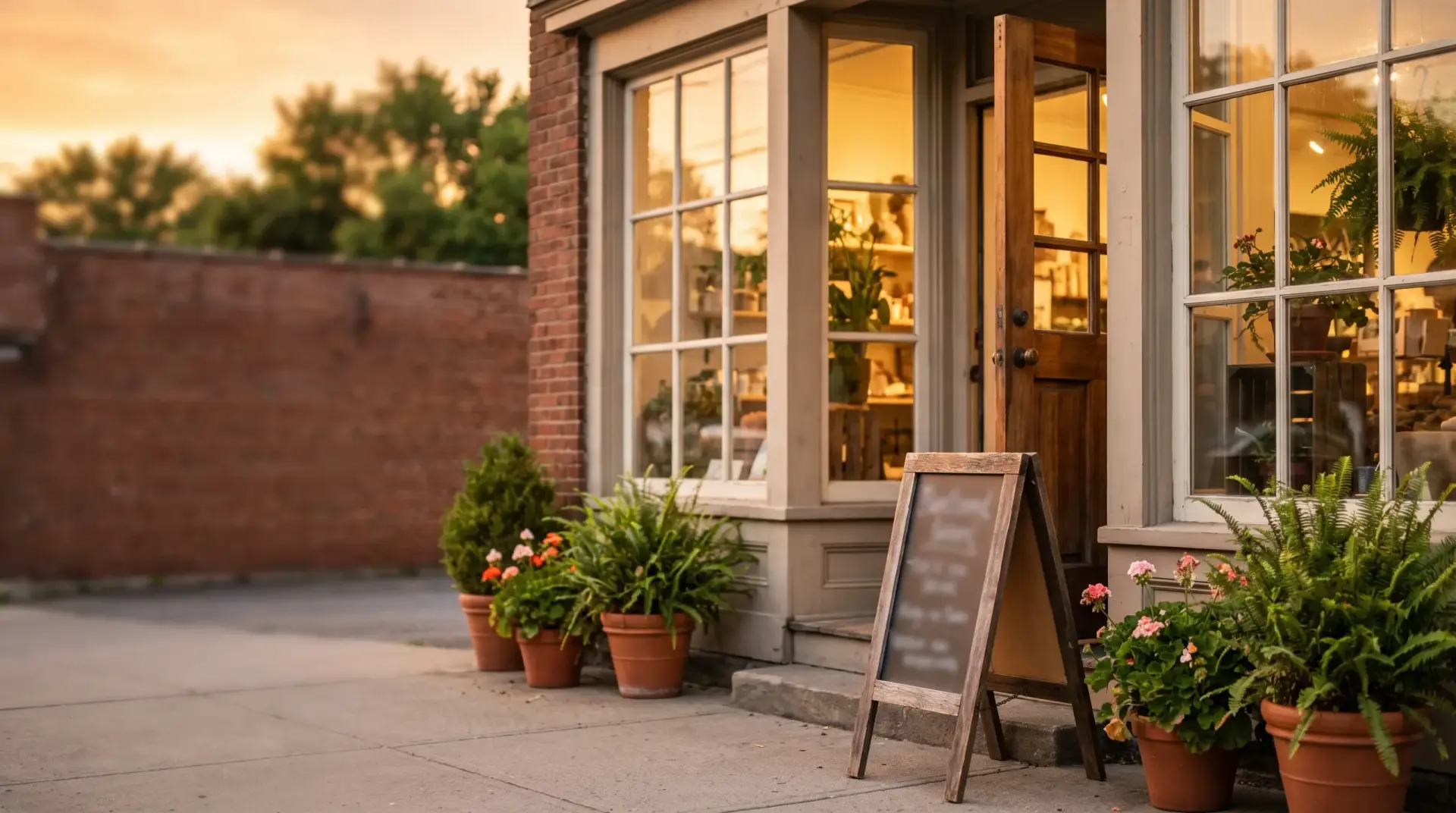 A welcoming local shopfront with a chalkboard sign, the kind of place people recommend — Evolve, LLC